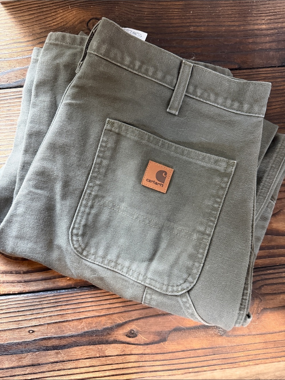 Carhartt Olive Green Utility Dungaree Fit Cargo Pants